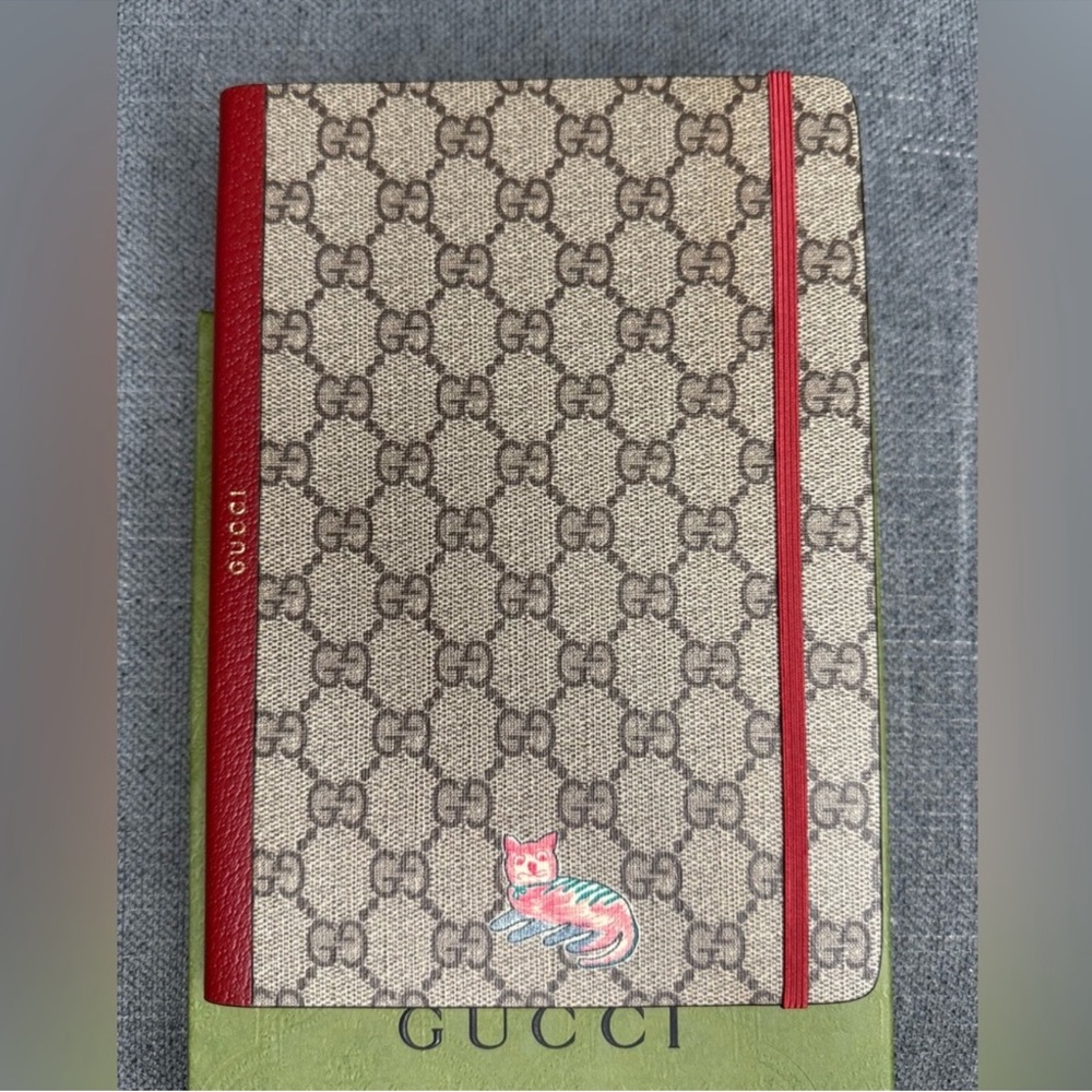 GUCCI supreme hard cover notebook
